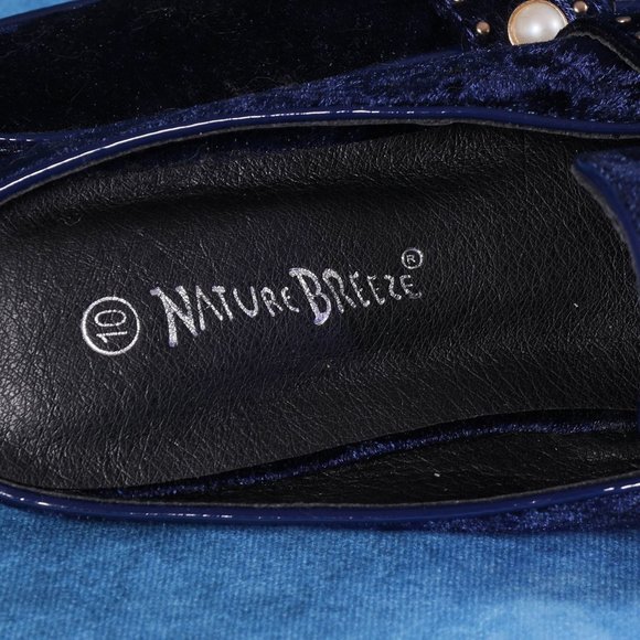 NWT Blue velvet and pearl Nature Breeze slip on loafers - sz 10 - Picture 3 of 5